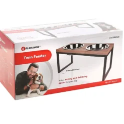 Tommy twin feeder set med stand 2700 ml Hundeskåle Til Mad Og Drikke Der Passer Til Din Hunds Behov|Hundeskåle Til Hvalpe - Praktisk, Sikker Og Nem Spisetid
