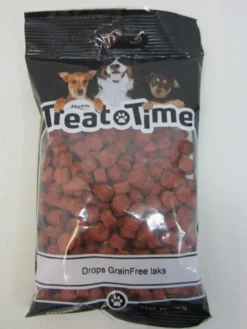 New Drops Kornfri Laks - 200 g hundesnacks Snacks Til Hvalpe - Lækre Godbidder Til Træning Og Forkælelse|Hundeguf Og Tyggeben Til Hunde