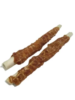 Outlet Tyggepinde med kylling 20 cm 2 stk - store hundesnacks Snacks Til Hvalpe - Lækre Godbidder Til Træning Og Forkælelse|Hundeguf Og Tyggeben Til Hunde