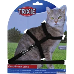 Online Kattesele i nylon 22-42 cm med line 1.25 m (4185) Kattehalsbånd Og Katteseler