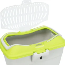 Clearance Mini Capri transportboks Grøn/Grå 40x22x30 cm Transportbokse Til Gnavere Og Kaniner