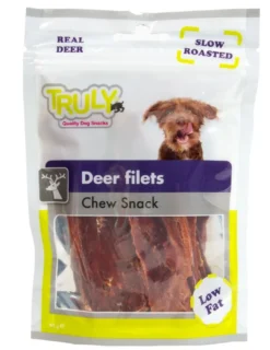 Outlet Truly Deer Filets 90 g - Hjortefileter til hunde Hundeguf Og Tyggeben Til Hunde