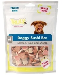 Sale Truly Doggy Sushi Bar 400 g - sushi-inspirerede godbidder Hundeguf Og Tyggeben Til Hunde