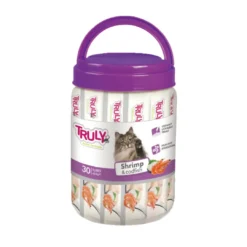 Truly Kat Cremet kattegodbid med rejer og torsk 420 g (30 tuber) Kattefoder & Snacks|Killingesnacks - Sunde Godbidder Til Killinger