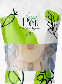 VeggiePet tørret æble 80 g (vegetabilsk) - naturlige hundesnacks Snacks Til Hvalpe - Lækre Godbidder Til Træning Og Forkælelse|Hundeguf Og Tyggeben Til Hunde