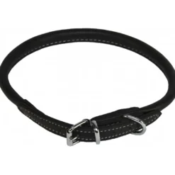 Best Walker rundsyet læderhalsbånd sort 6 mm 25 cm - skånsom komfort til små hunde Hvalpehalsbånd - Bløde Og Sikre Halsbånd Med Perfekt Pasform Til Din Hvalp|Hundehalsbånd Med Stil - Komfort Og Sikkerhed Til Din Hund