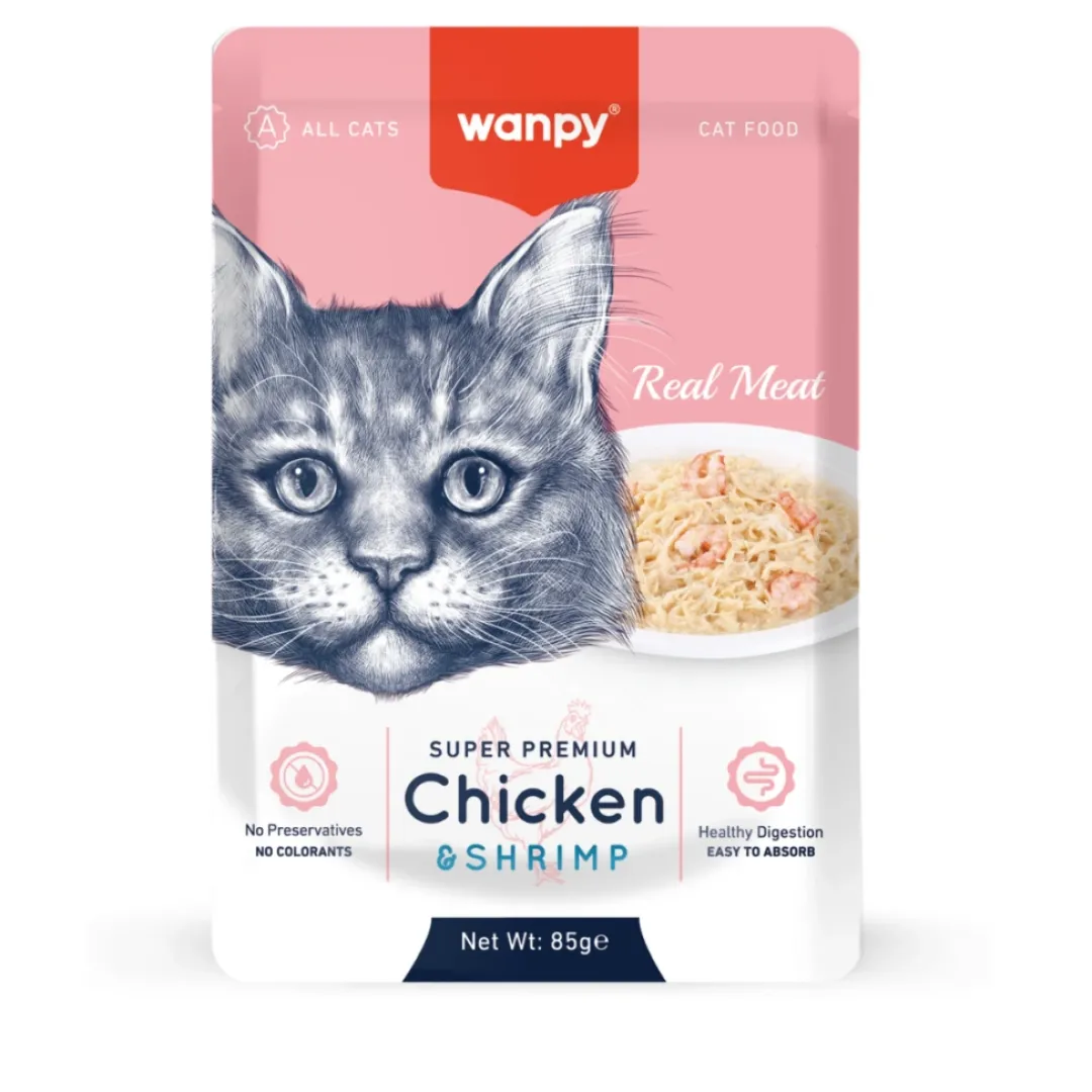 Outlet Cat Vådmad - Kylling og Rejer 85 g Kattefoder & Snacks