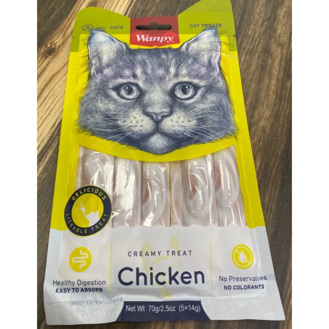 Best Kat Cremet Slikbar Godbid med Kylling Kattefoder & Snacks|Killingesnacks - Sunde Godbidder Til Killinger
