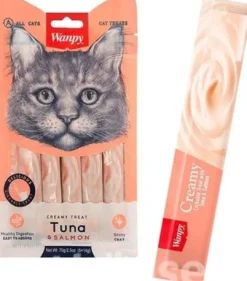 Online Kat Cremet Slikbar Godbid med Tun og Laks Kattefoder & Snacks|Killingesnacks - Sunde Godbidder Til Killinger