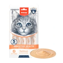 Best Kat Funktionel Cremet Slikbar Godbid Fordøjelse Health med kylling & laks 70g (5x14g) Kattefoder & Snacks|Killingesnacks - Sunde Godbidder Til Killinger