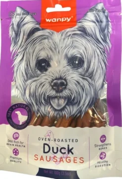 Outlet pølser med and - naturlige hundesnacks Hundeguf Og Tyggeben Til Hunde