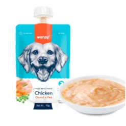 Discount Tasty Paste - Kylling, Gulerødder & Ærter 90 g Snacks Til Hvalpe - Lækre Godbidder Til Træning Og Forkælelse|Hundeguf Og Tyggeben Til Hunde