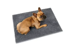 Waterloo snavsfangende hundemåtte 80 x 60 cm Grå Hundesenge Og Kurve Til Hunde - Bløde Og Komfortable|Sovepladser Til Hvalpe - Hundesenge, Kølemåtter Og Trygge Hvilesteder