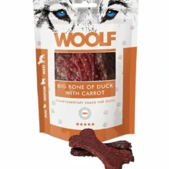Online Woolf Hundesnack Big Bone med And og Gulerod Snacks Til Hvalpe - Lækre Godbidder Til Træning Og Forkælelse|Hundeguf Og Tyggeben Til Hunde