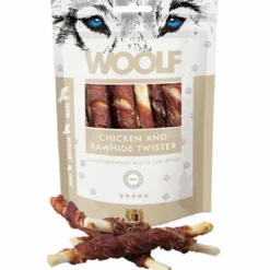 Online Woolf Hundesnack Kylling og Oksehud Twister Snacks Til Hvalpe - Lækre Godbidder Til Træning Og Forkælelse|Hundeguf Og Tyggeben Til Hunde