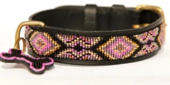 New Zinj Ombima halsbånd Large Pink - håndlavet hundehalsbånd Hvalpehalsbånd - Bløde Og Sikre Halsbånd Med Perfekt Pasform Til Din Hvalp|Hundehalsbånd Med Stil - Komfort Og Sikkerhed Til Din Hund