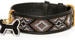 Clearance Zinj Ombima halsbånd Mini Sort - håndlavet hundehalsbånd Hvalpehalsbånd - Bløde Og Sikre Halsbånd Med Perfekt Pasform Til Din Hvalp|Hundehalsbånd Med Stil - Komfort Og Sikkerhed Til Din Hund