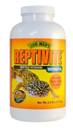 Sale Reptivite 227 gram uden D3 med Fosfor Foder & Vitaminer Til Krybdyr