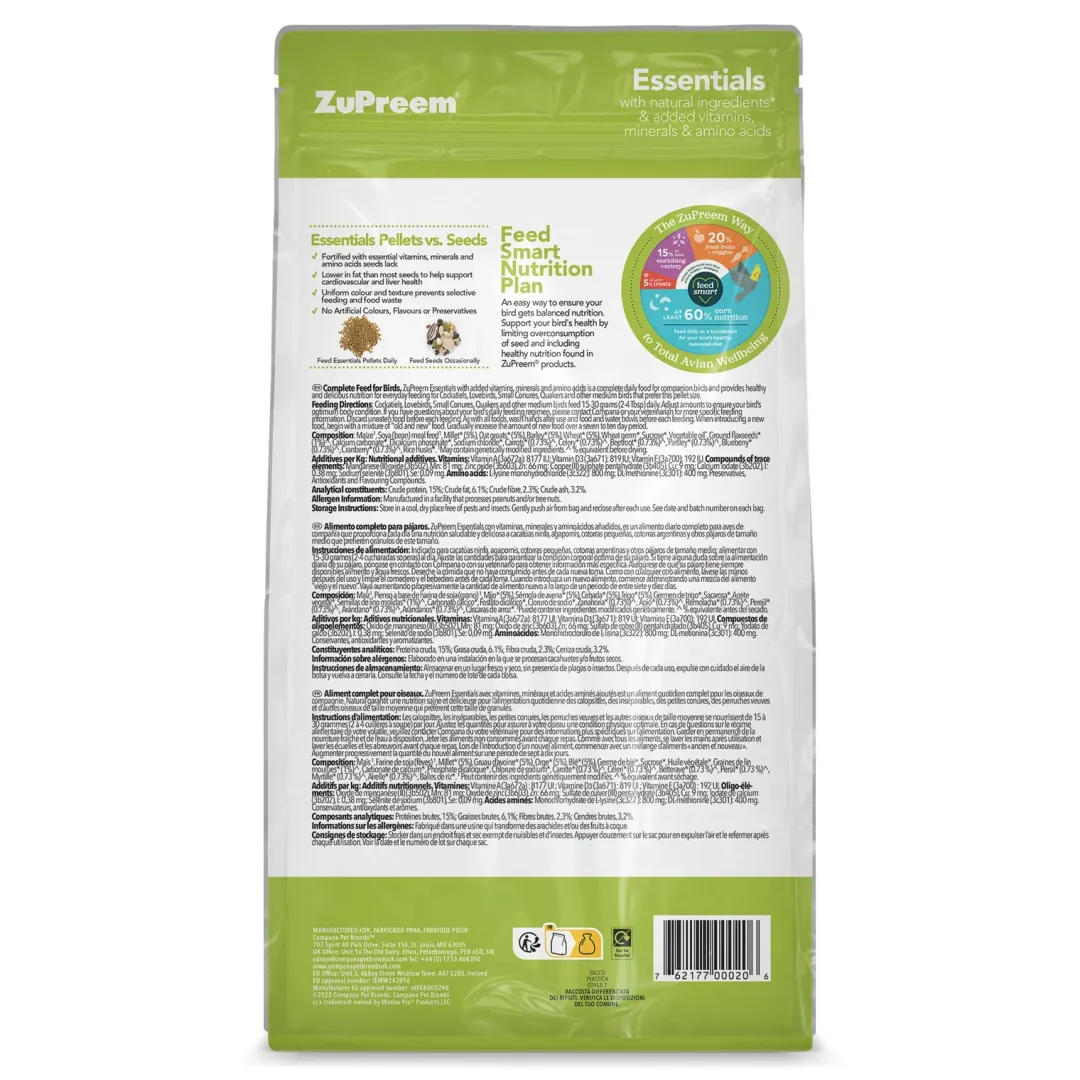 Online Essentials Nymfeparakit og dværgpapegøje 1 kg Fuglefoder